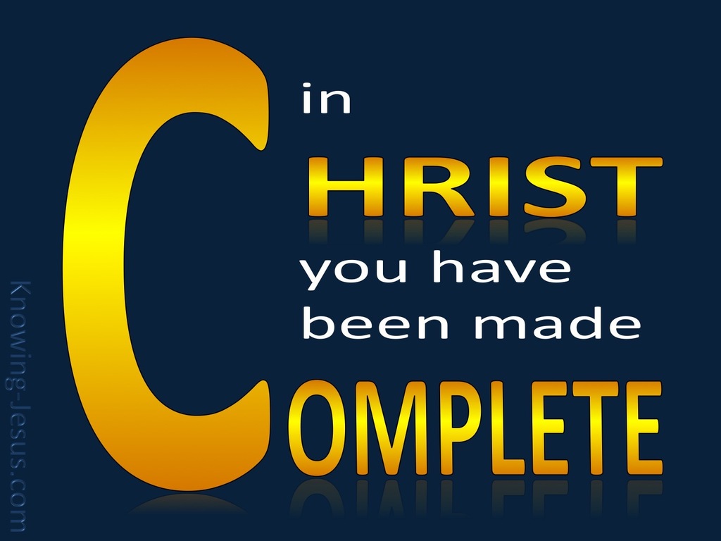 Colossians 2:10 Complete In Christ (yellow)